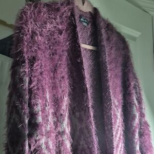 Eddie Bauer Plum Textured Sweater XL
